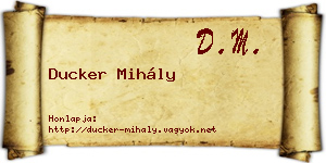 Ducker Mihály névjegykártya